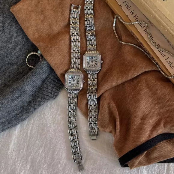 Panthere Classic Crystal Stainless Steel Watch with Diamond Accents - Picture 8 of 13